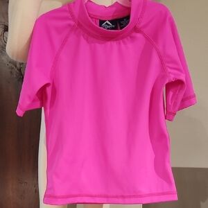 OKANU SURF Pink Short Sleeve Rashguard UV Protection